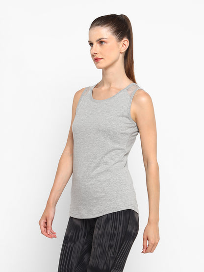 Ap'pulse Women's Short Sleeve Round Neck Shoulder Mesh Tshirt