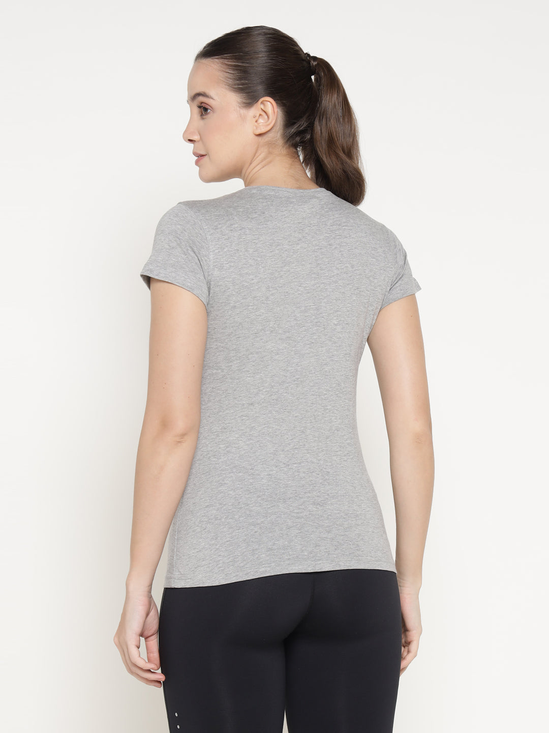 Ap'pulse Women's Short Sleeve Round Neck Zipper Tshirt