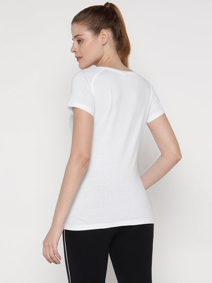 Appulse Women's Short Sleeve Round Neck Bottom Cross Over T-Shirt | Women | Premium Cotton | Activewear | Athleisure