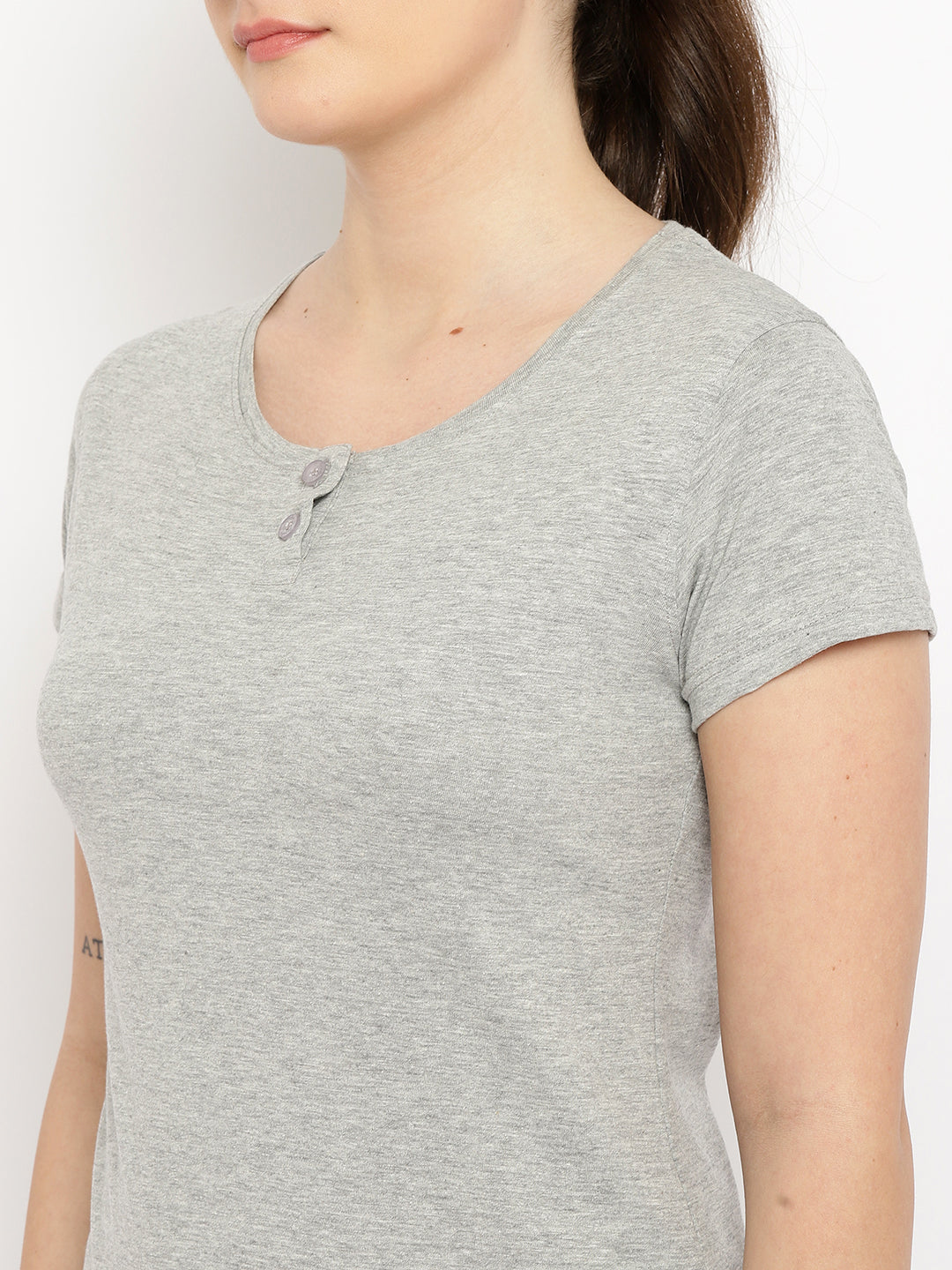 Appulse Women's Short Sleeve Henley T-Shirt | Women | Premium Cotton | Activewear | Athleisure