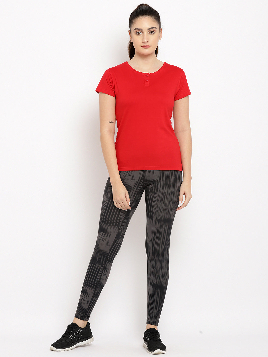 Appulse Women's Short Sleeve Henley T-Shirt | Women | Premium Cotton | Activewear | Athleisure