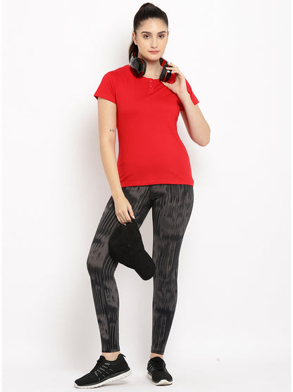 Appulse Women's Short Sleeve Henley T-Shirt | Women | Premium Cotton | Activewear | Athleisure