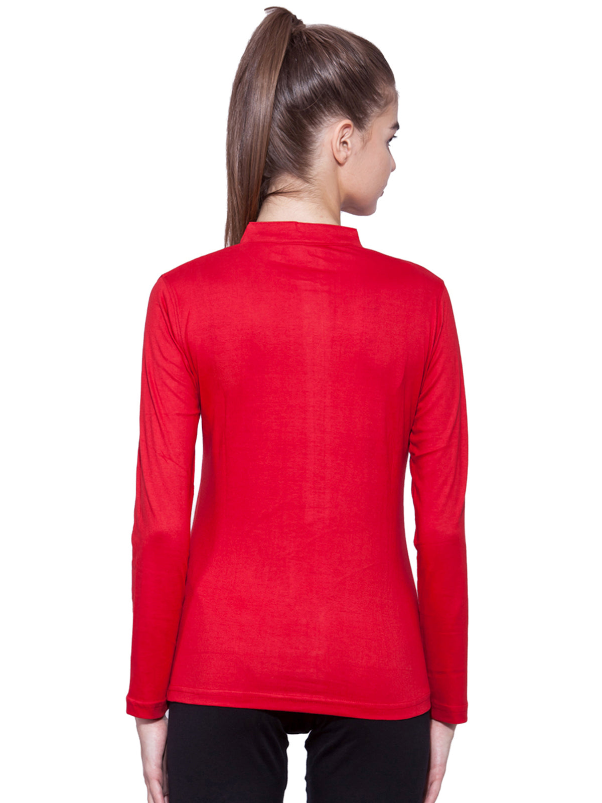 Appulse Women's Long Sleeve Mandarin Polo T-Shirt | Women | Premium Cotton | Activewear | Athleisure