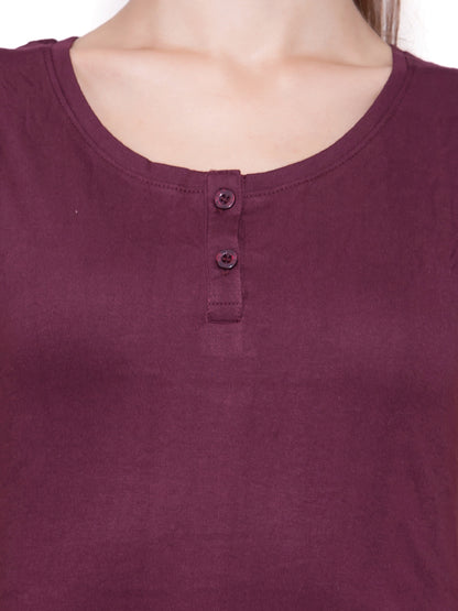 Appulse Women's Sleeveless Henley T-Shirt | Women | Premium Cotton | Activewear | Athleisure
