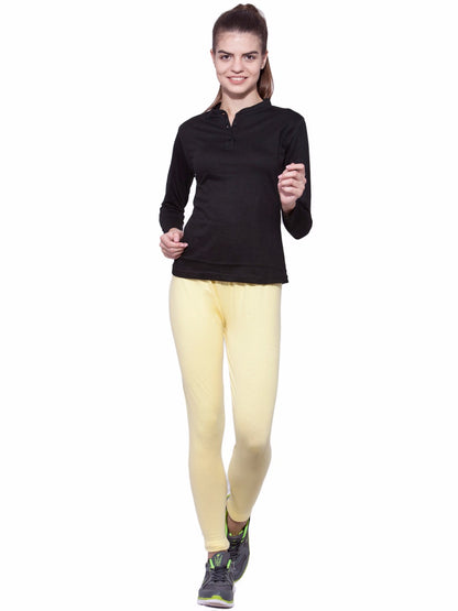 Appulse Women's Long Sleeve Mandarin Polo T-Shirt | Women | Premium Cotton | Activewear | Athleisure