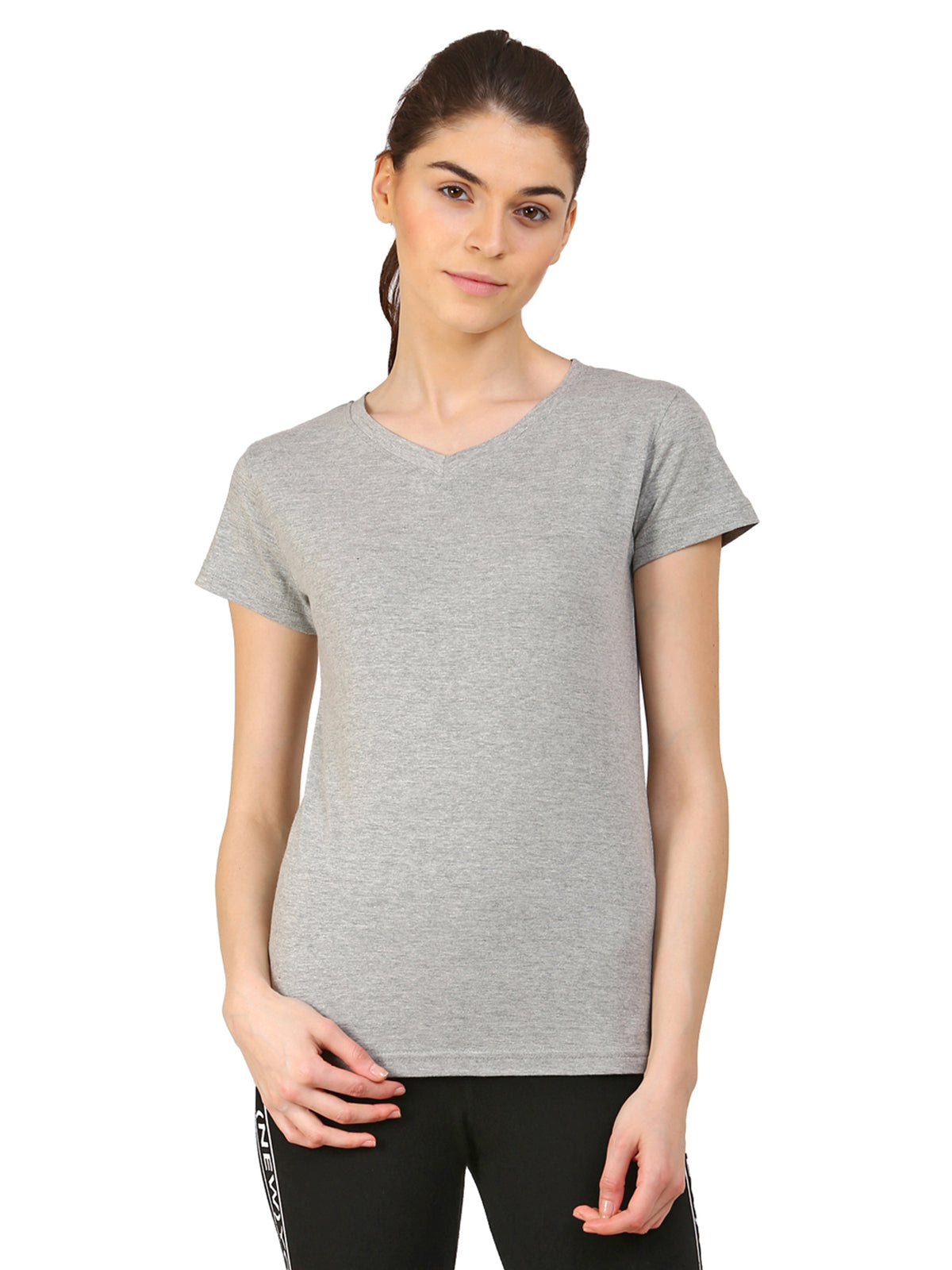 Appulse Women's Short Sleeve V neck T-Shirt | Women | Premium Cotton | Activewear | Athleisure
