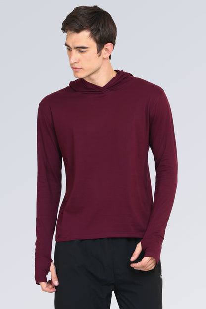 Appulse Men's Hooded Thumb Hole T-Shirt | Men | Premium Cotton | Activewear | Athleisure