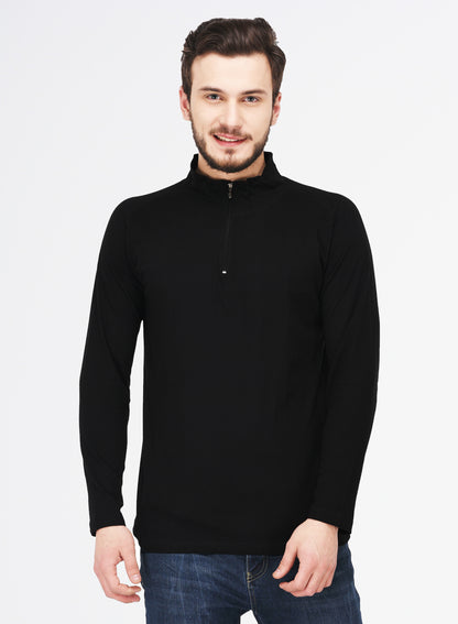 Appulse Men's 1/4 High Neck Zipper Raglan T-Shirt | Men | Premium Cotton | Activewear | Athleisure