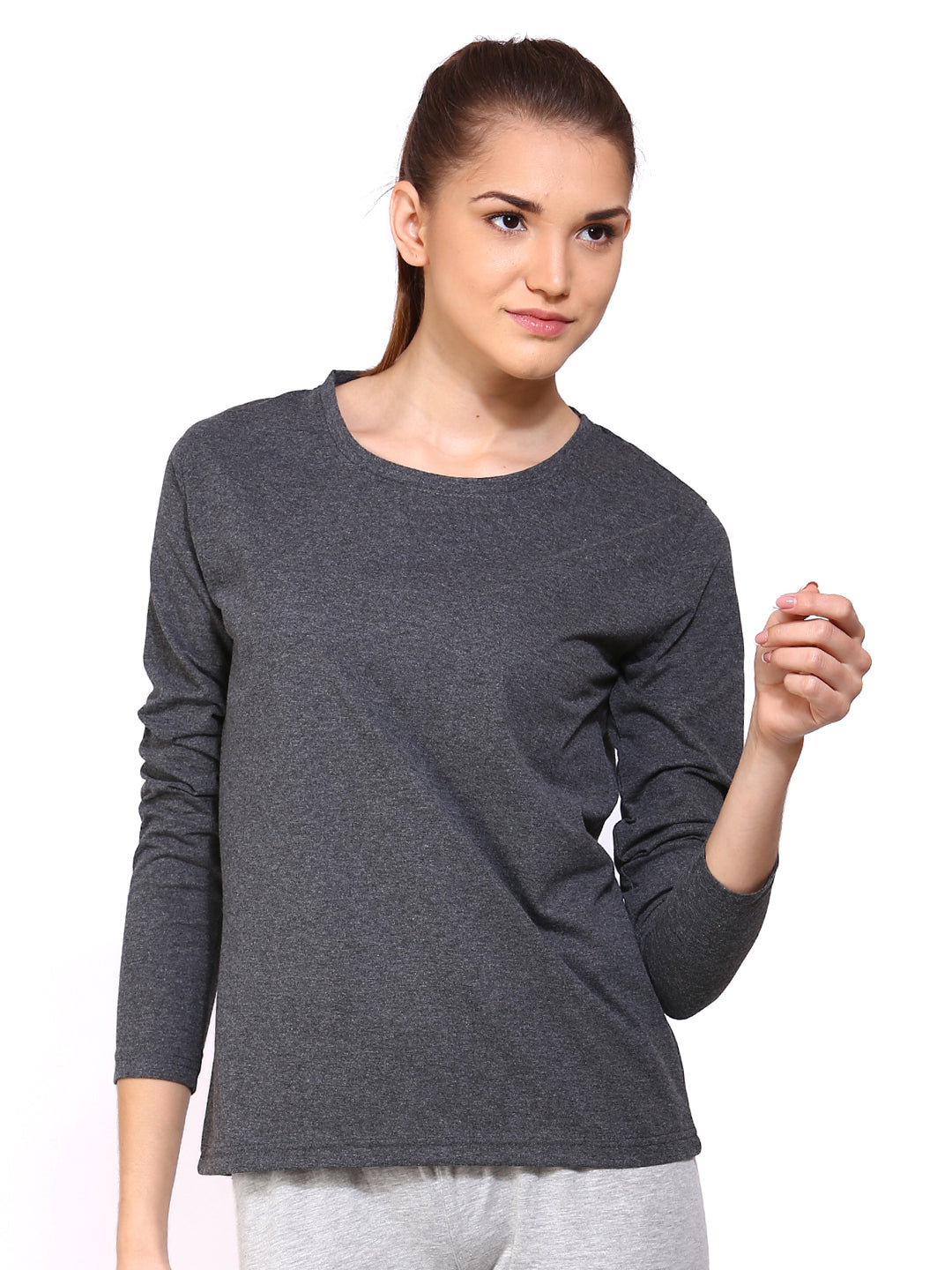 Appulse Women's Long Sleeve Round Neck T-Shirt | Women | Premium Cotton | Activewear | Athleisure