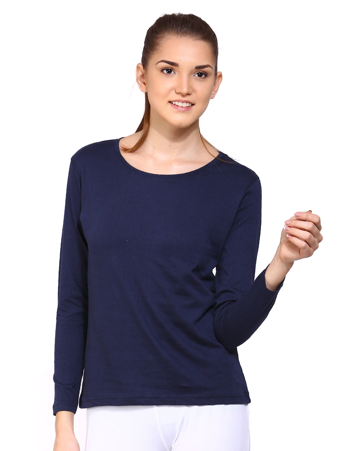 Appulse Women's Long Sleeve Round Neck T-Shirt | Women | Premium Cotton | Activewear | Athleisure