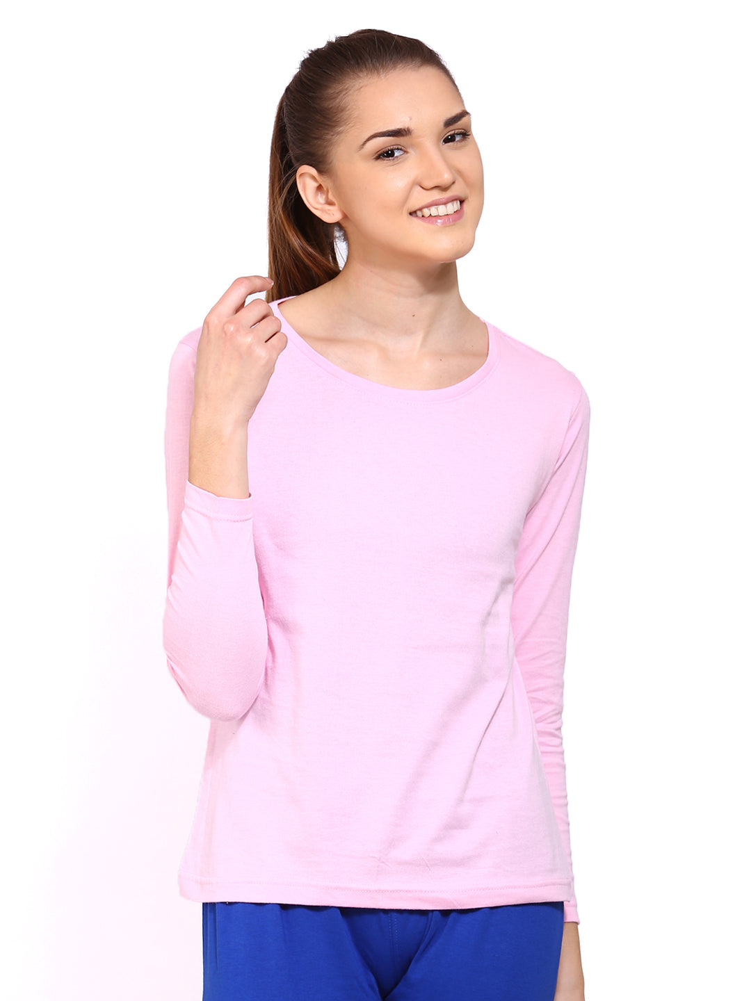 Appulse Women's Long Sleeve Round Neck T-Shirt | Women | Premium Cotton | Activewear | Athleisure