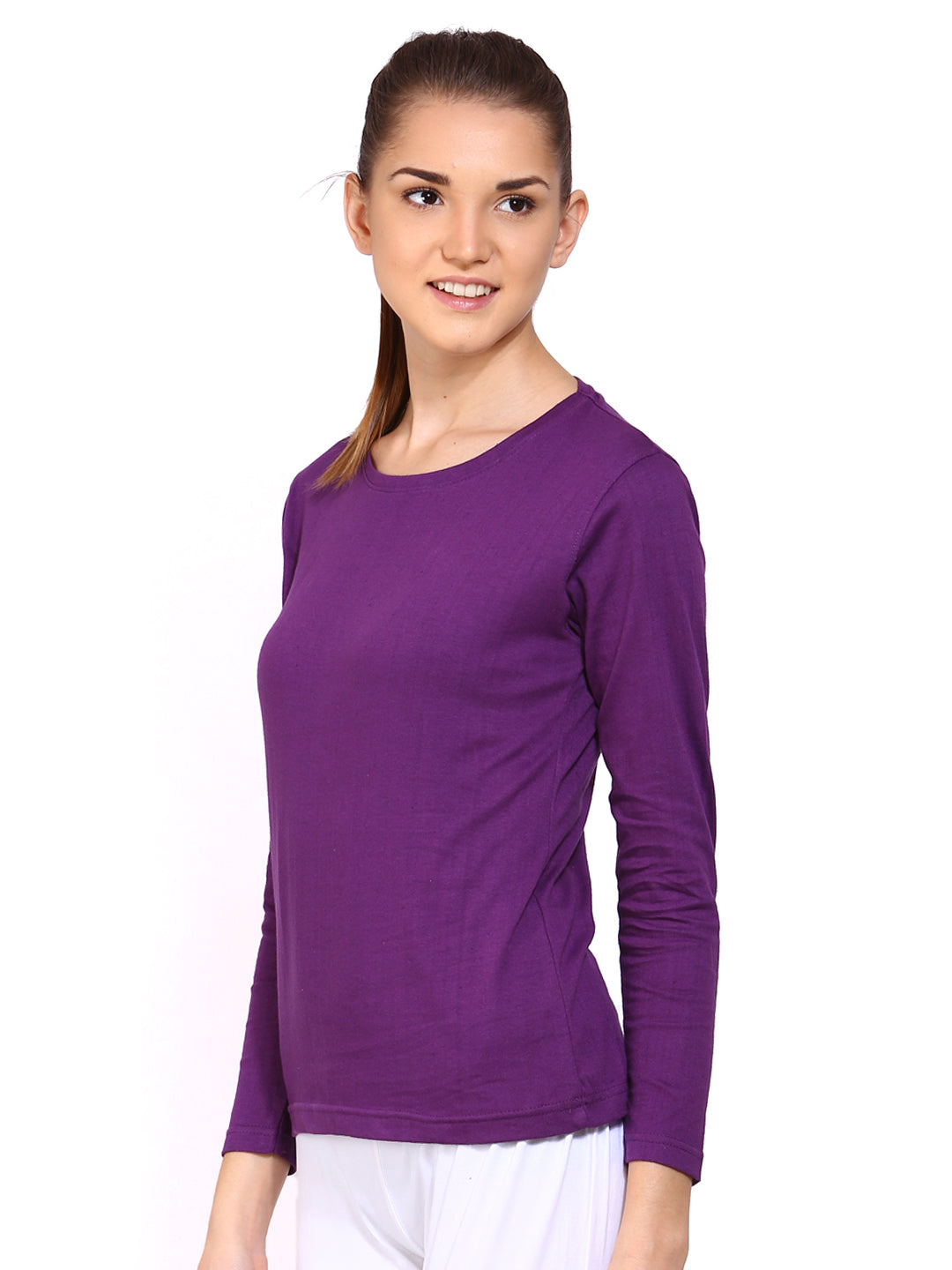 Appulse Women's Long Sleeve Round Neck T-Shirt | Women | Premium Cotton | Activewear | Athleisure