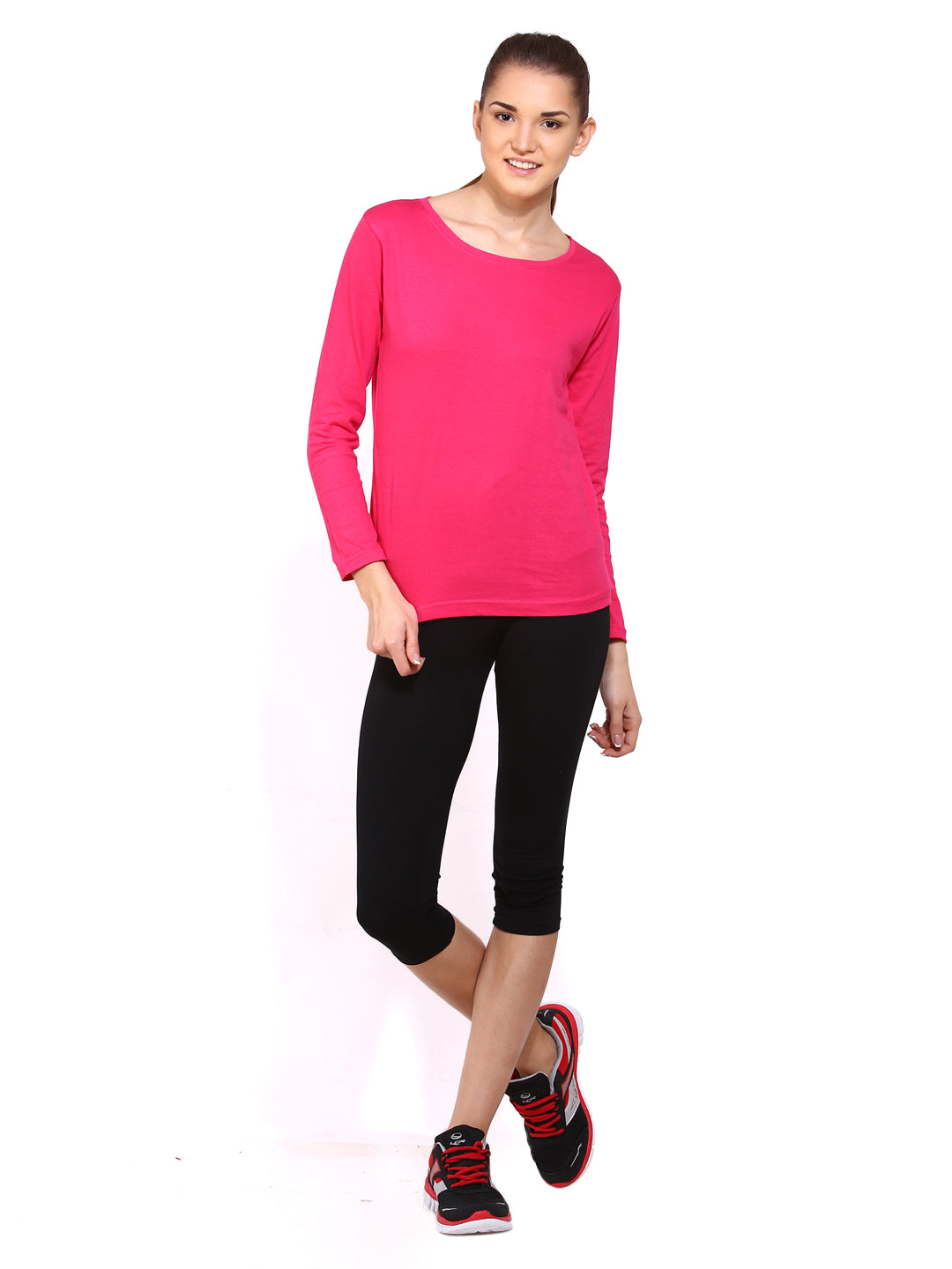 Appulse Women's Long Sleeve Round Neck T-Shirt | Women | Premium Cotton | Activewear | Athleisure