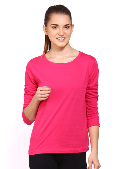 Appulse Women's Long Sleeve Round Neck T-Shirt | Women | Premium Cotton | Activewear | Athleisure