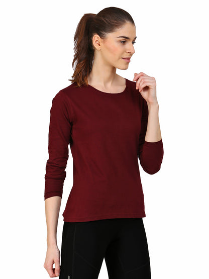 Appulse Women's Long Sleeve Round neck T-Shirt | Women | Premium Cotton | Activewear | Athleisure