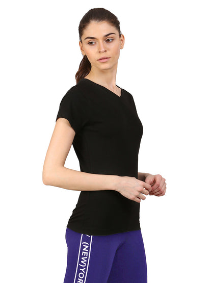 Appulse Women's Short Sleeve V neck T-Shirt | Women | Premium Cotton | Activewear | Athleisure