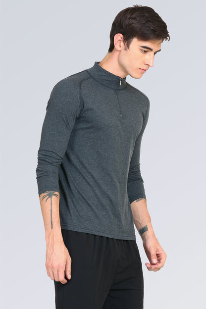 Appulse Men's 1/4 High Neck Zipper Raglan T-Shirt | Men | Premium Cotton | Activewear | Athleisure