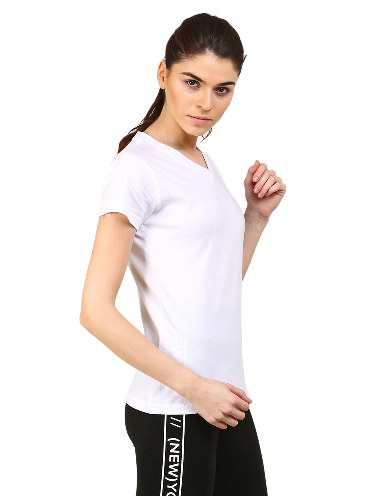 Appulse Women's Short Sleeve V neck T-Shirt | Women | Premium Cotton | Activewear | Athleisure