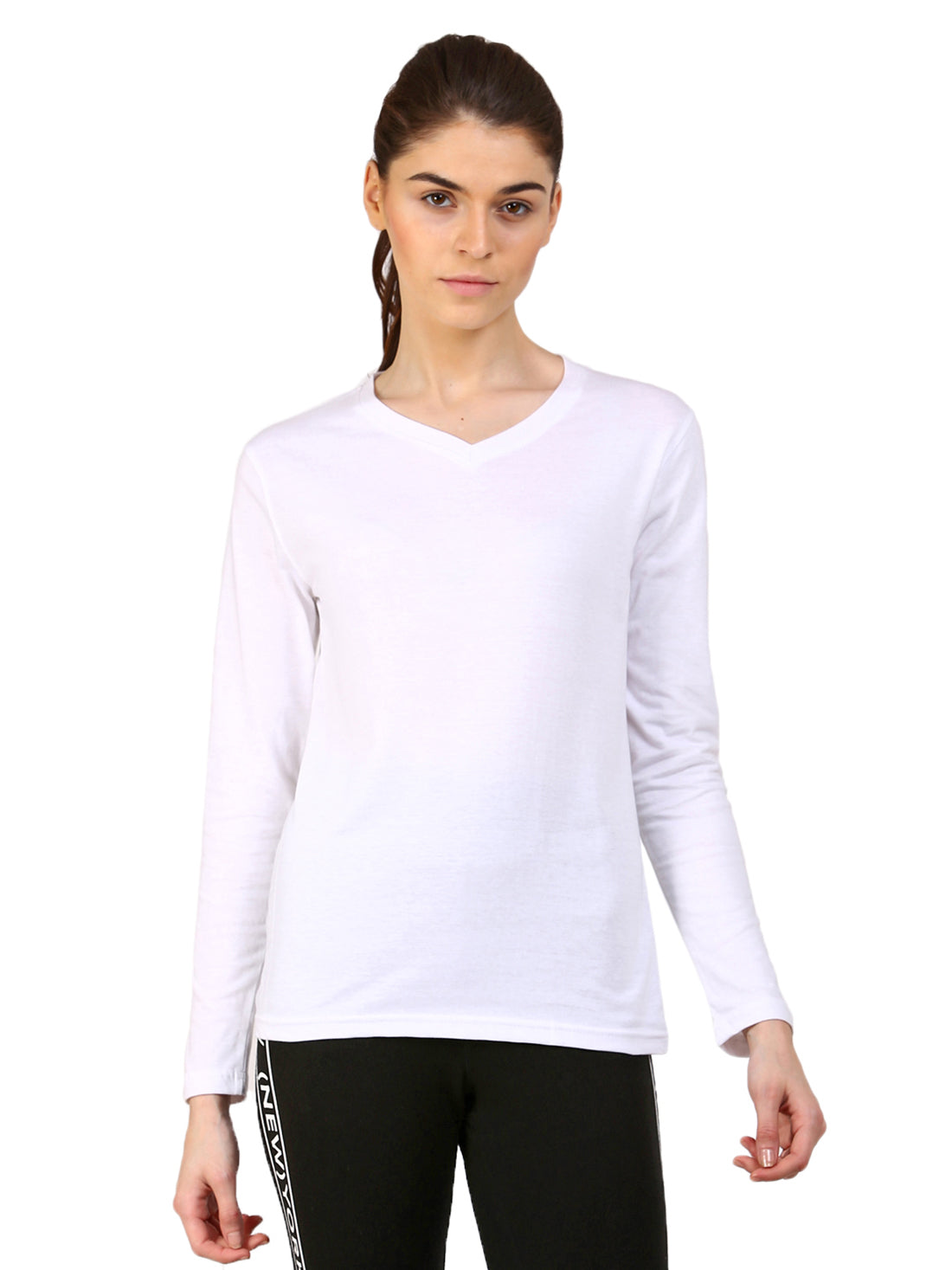 Appulse Women's Long Sleeve V neck T-Shirt | Women | Premium Cotton | Activewear | Athleisure