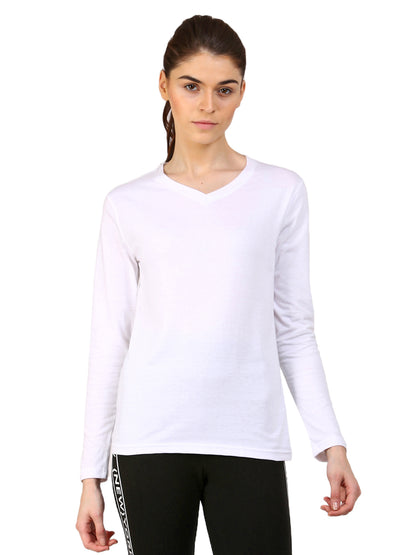 Appulse Women's Long Sleeve V neck T-Shirt | Women | Premium Cotton | Activewear | Athleisure