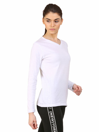 Appulse Women's Long Sleeve V neck T-Shirt | Women | Premium Cotton | Activewear | Athleisure