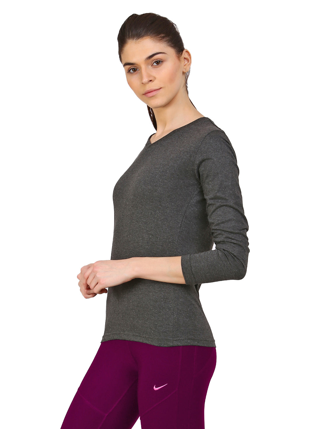 Appulse Women's Long Sleeve V neck T-Shirt | Women | Premium Cotton | Activewear | Athleisure