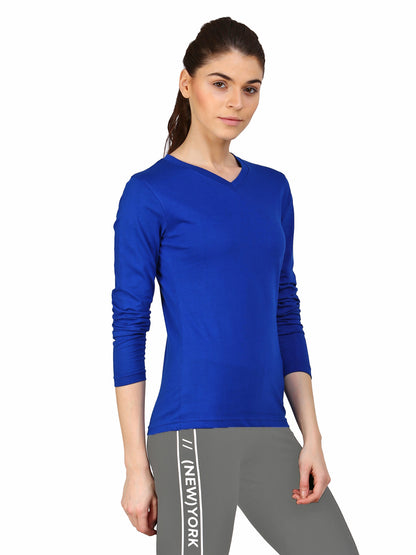 Appulse Women's Long Sleeve V neck T-Shirt | Women | Premium Cotton | Activewear | Athleisure