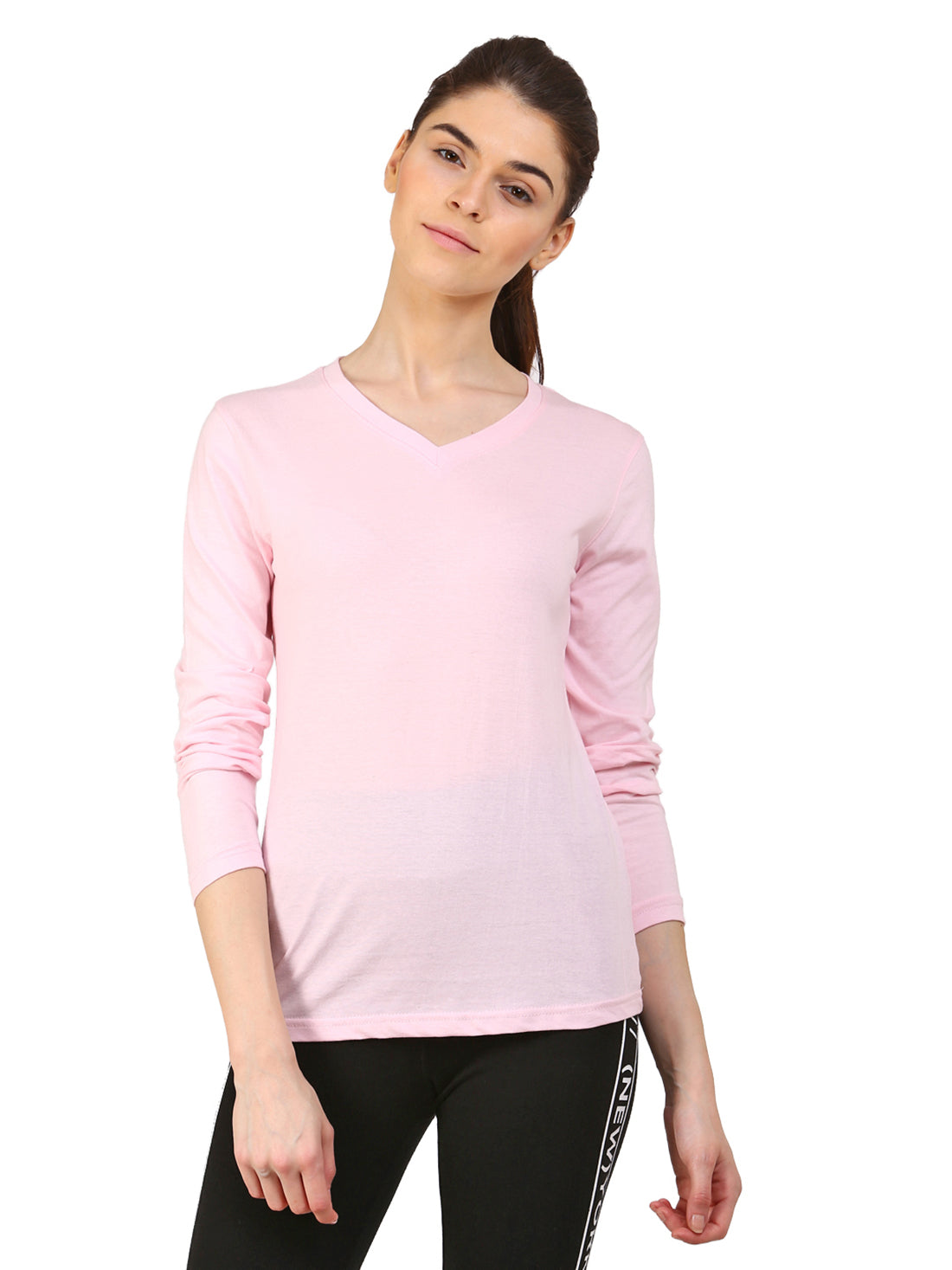 Appulse Women's Long Sleeve V neck T-Shirt | Women | Premium Cotton | Activewear | Athleisure