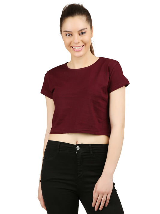 Appulse Women's Short Sleeve Crop Top | Women | Premium Cotton | Activewear | Athleisure