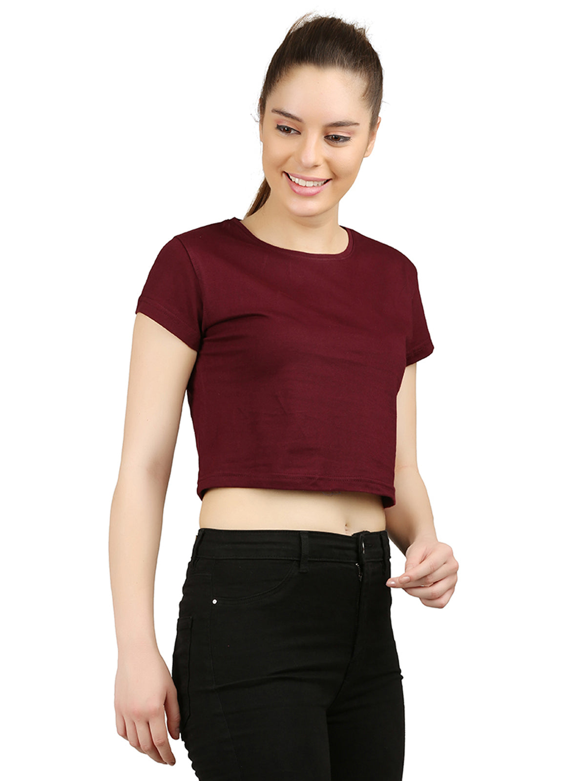 Appulse Women's Short Sleeve Crop Top | Women | Premium Cotton | Activewear | Athleisure