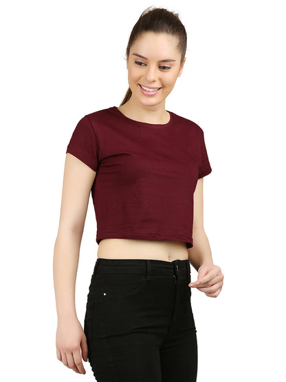 Appulse Women's Short Sleeve Crop Top | Women | Premium Cotton | Activewear | Athleisure