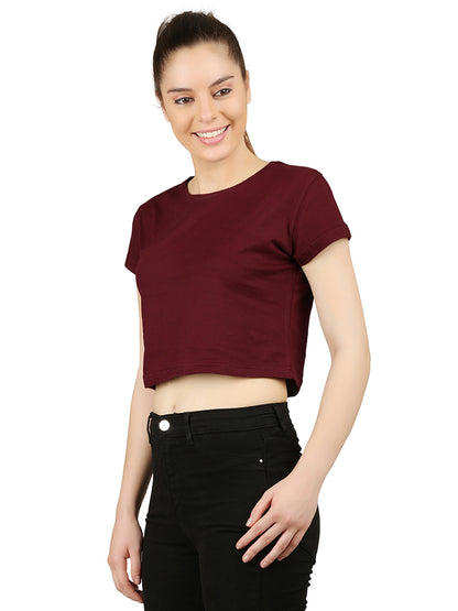 Appulse Women's Short Sleeve Crop Top | Women | Premium Cotton | Activewear | Athleisure