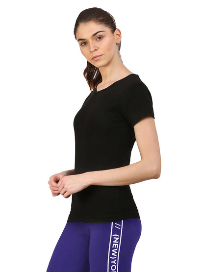Appulse Women's Short Sleeve V neck T-Shirt | Women | Premium Cotton | Activewear | Athleisure