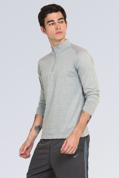 Appulse Men's 1/4 High Neck Zipper Raglan T-Shirt | Men | Premium Cotton | Activewear | Athleisure