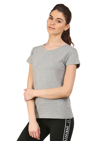 Appulse Women's Short Sleeve V neck T-Shirt | Women | Premium Cotton | Activewear | Athleisure