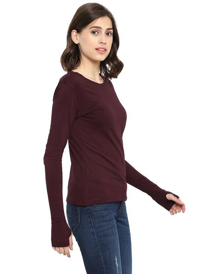 Appulse Women's Long Sleeve Thumb Hole T-Shirt | Women | Premium Cotton | Activewear | Athleisure