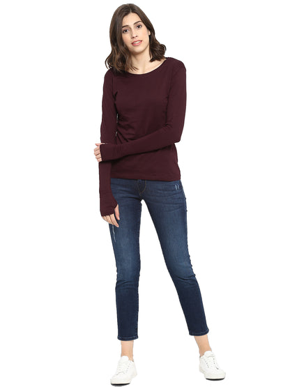 Appulse Women's Long Sleeve Thumb Hole T-Shirt | Women | Premium Cotton | Activewear | Athleisure