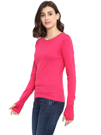 Appulse Women's Long Sleeve Thumb Hole T-Shirt | Women | Premium Cotton | Activewear | Athleisure