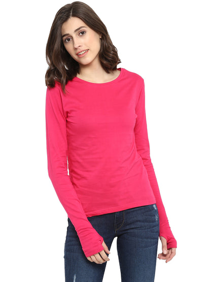 Appulse Women's Long Sleeve Thumb Hole T-Shirt | Women | Premium Cotton | Activewear | Athleisure