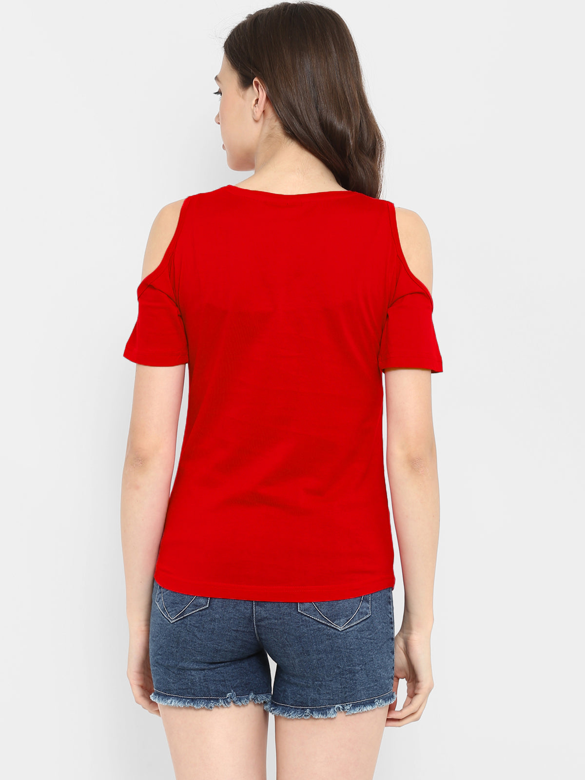 Appulse Women's Round Neck Cold Shoulder T-Shirt | Women | Premium Cotton | Activewear | Athleisure