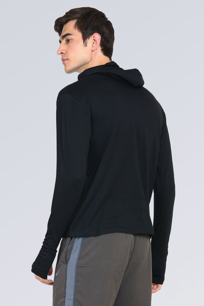 Appulse Men's Hooded Thumb Hole T-Shirt | Men | Premium Cotton | Activewear | Athleisure