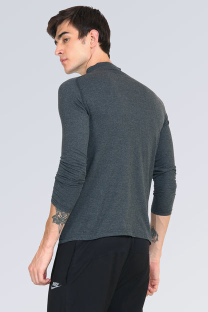 Appulse Men's 1/4 High Neck Zipper Raglan T-Shirt | Men | Premium Cotton | Activewear | Athleisure