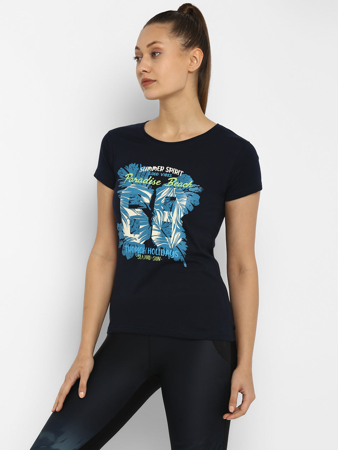 Appulse Women's Printed Sport T-Shirt | Women | Premium Cotton | Activewear | Athleisure