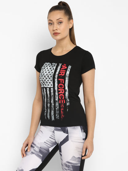 Appulse Women's Printed Sport T-Shirt | Women | Premium Cotton | Activewear | Athleisure
