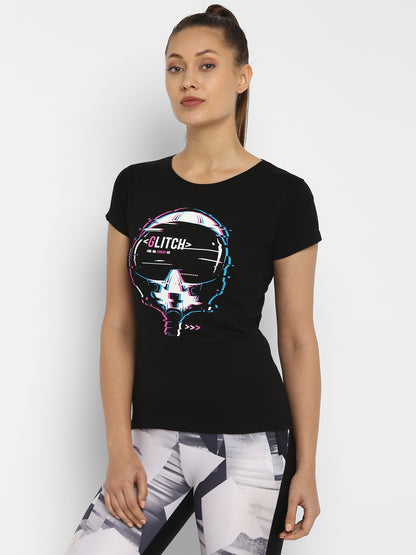 Appulse Women's Printed Sport T-Shirt | Women | Premium Cotton | Activewear | Athleisure