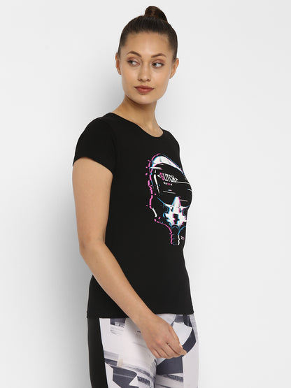 Appulse Women's Printed Sport T-Shirt | Women | Premium Cotton | Activewear | Athleisure