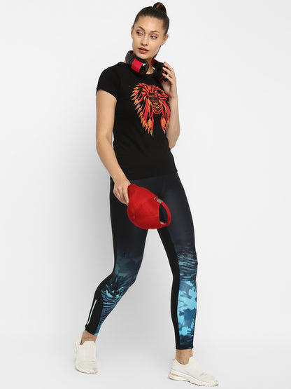 Appulse Women's Printed Sport T-Shirt | Women | Premium Cotton | Activewear | Athleisure
