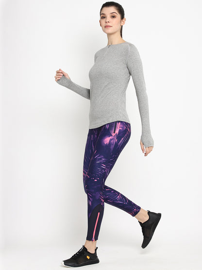 Appulse Women's Round Neck Zipper Long Sleeve T-Shirt | Women | Premium Cotton | Activewear | Athleisure
