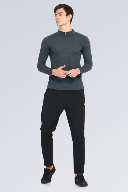 Appulse Men's 1/4 High Neck Zipper Raglan T-Shirt | Men | Premium Cotton | Activewear | Athleisure