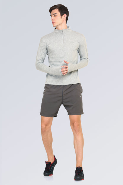 Appulse Men's 1/4 High Neck Zipper Thumb Hole T-Shirt | Men | Premium Cotton | Activewear | Athleisure